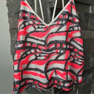 *DONATING SOON,ACCEPTING ALL OFFERS*Astr Abstract Sequin Design Tank